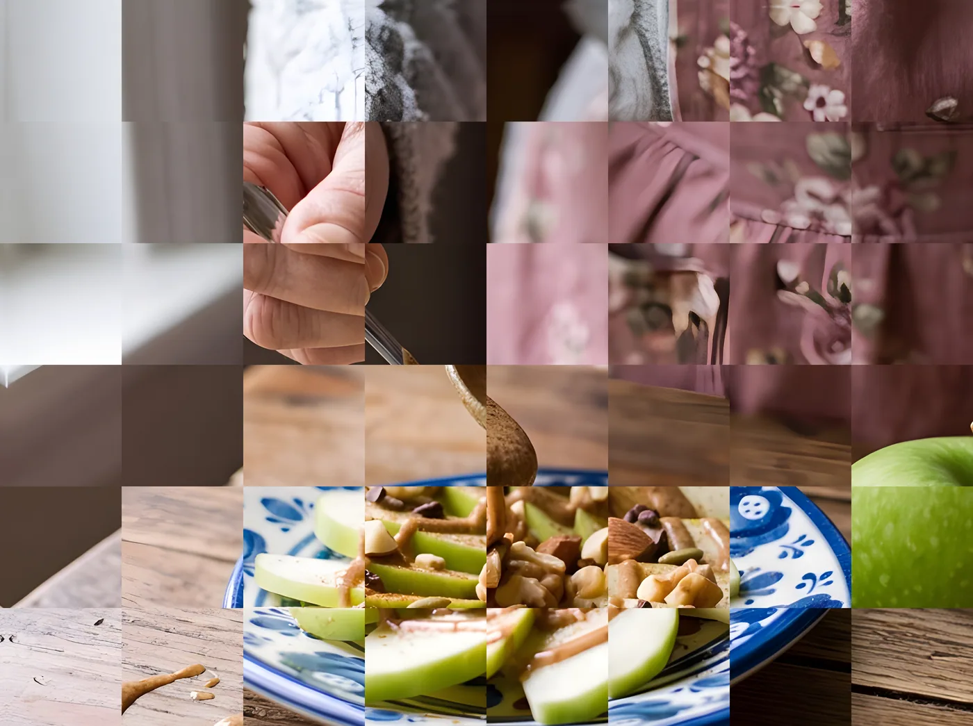 Making Green Apple & Almond Butter "Nachos"