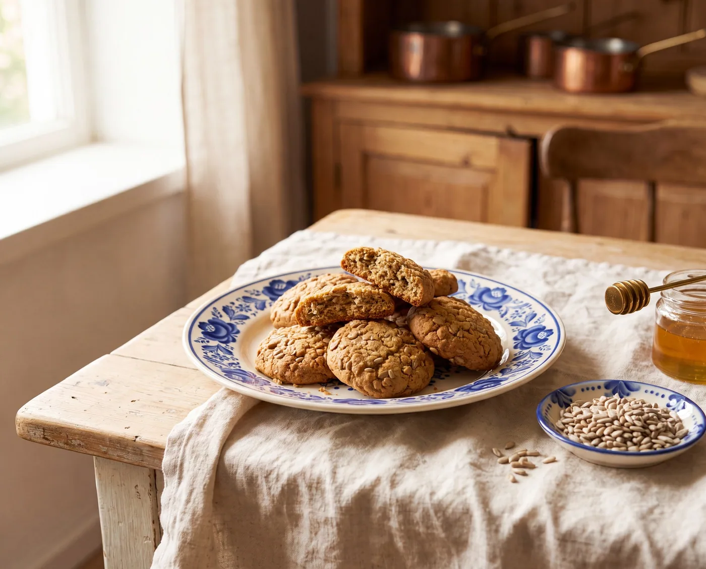 Honey & Sunflower Seed Cookies