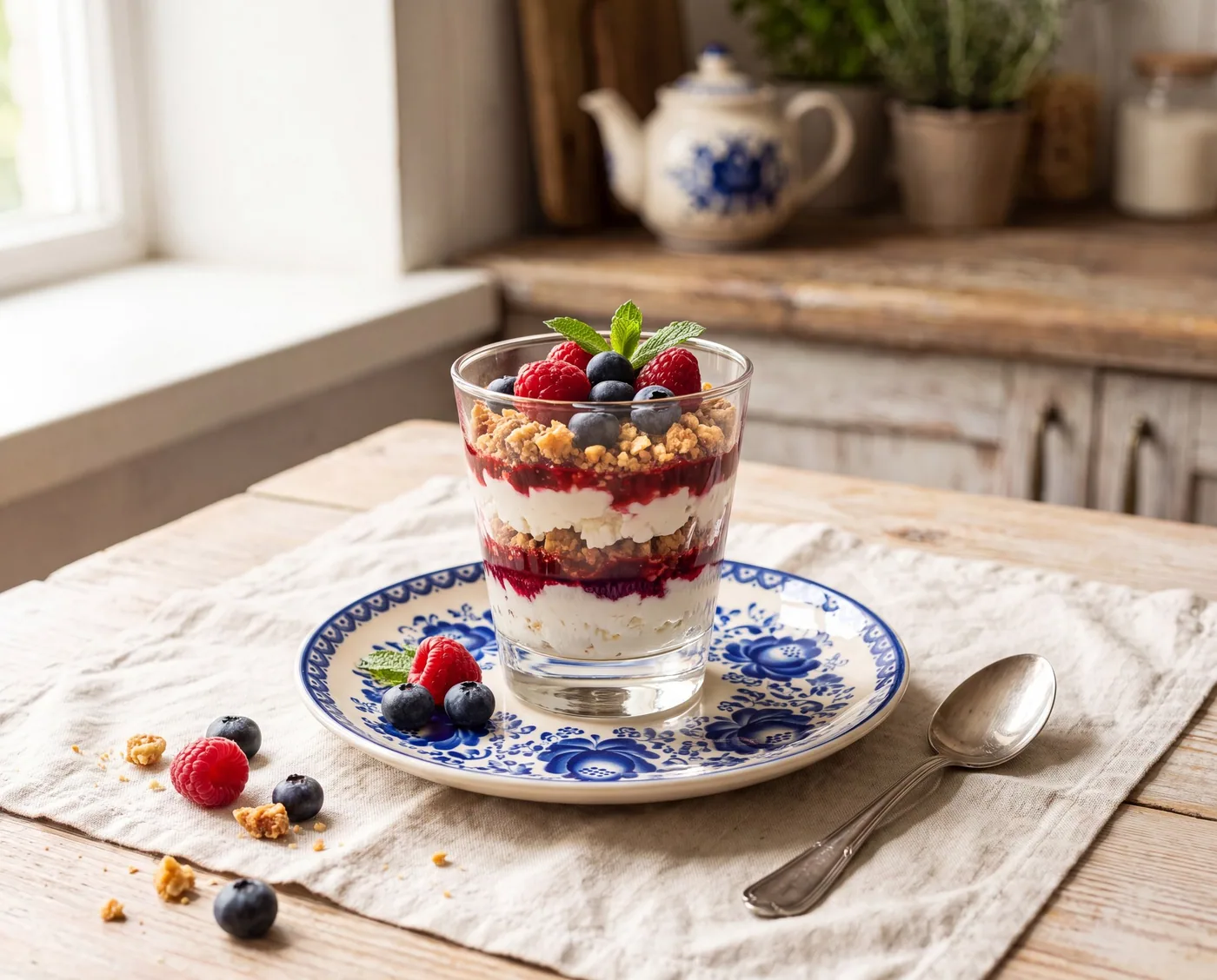 Layered Tvorog & Berry Cream Cups