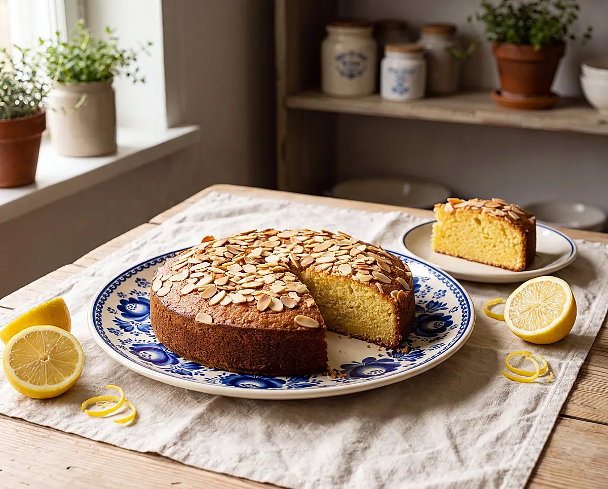 Lemon-Olive Oil Almond Cake