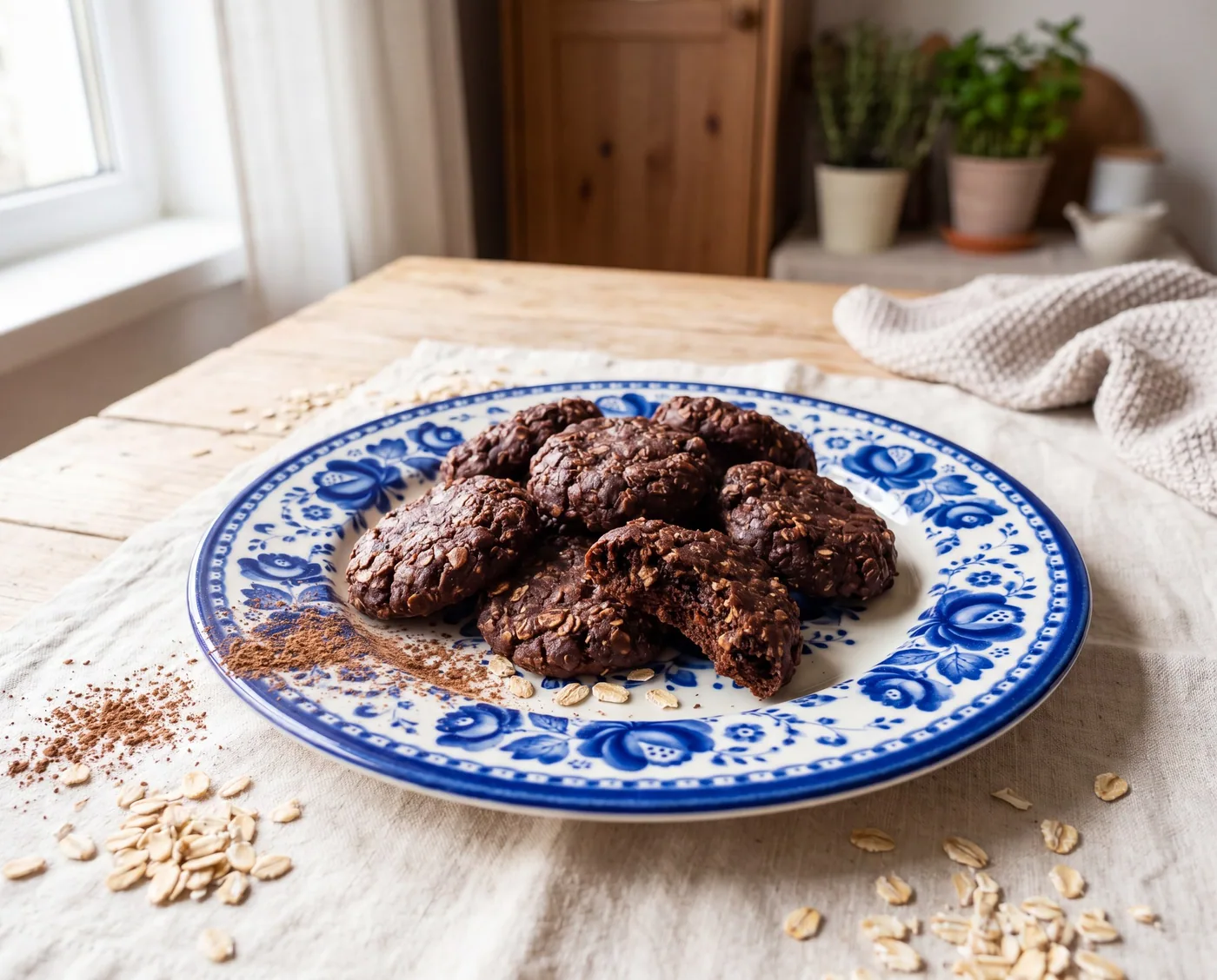 No-Bake Chocolate Oat Cookies