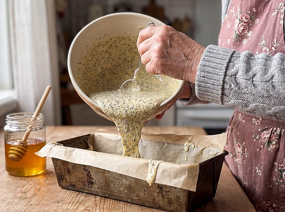 Making Poppy Seed & Honey Loaf Cake (Makovnik-style)