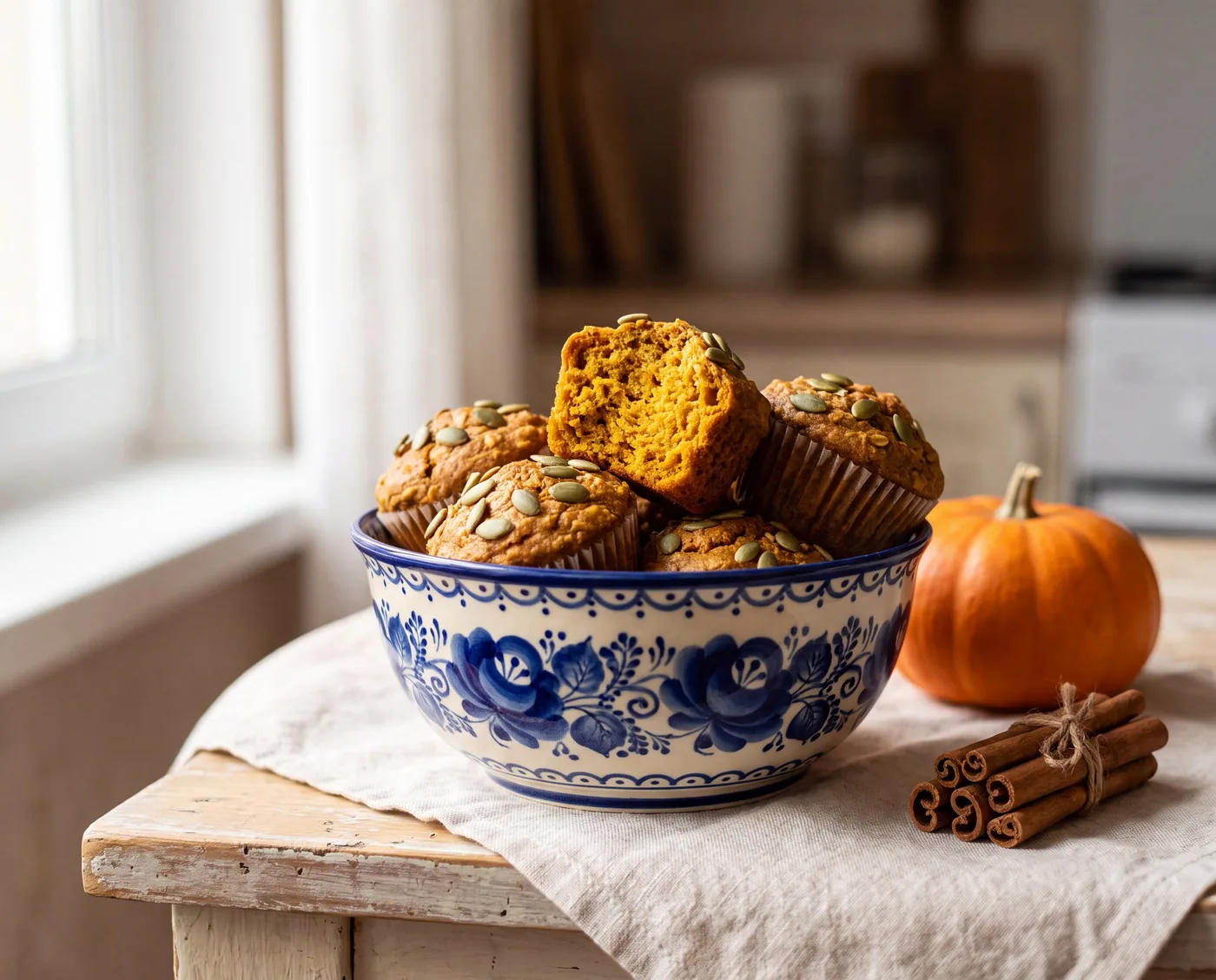 Pumpkin Oat Muffins