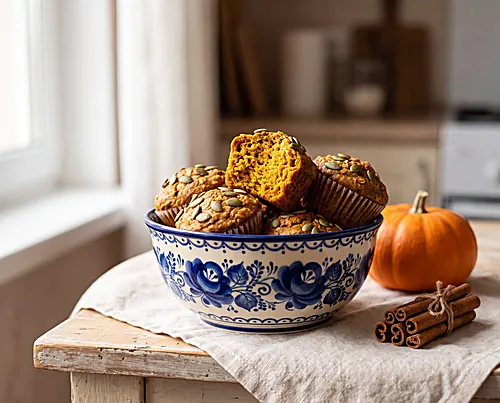 Pumpkin Oat Muffins