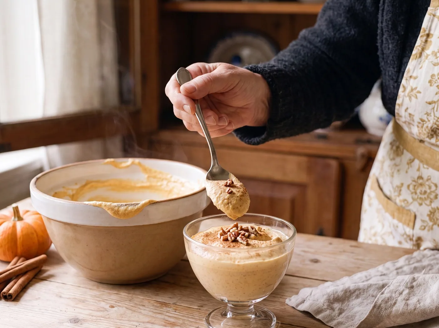 Making Pumpkin Spice Mousse