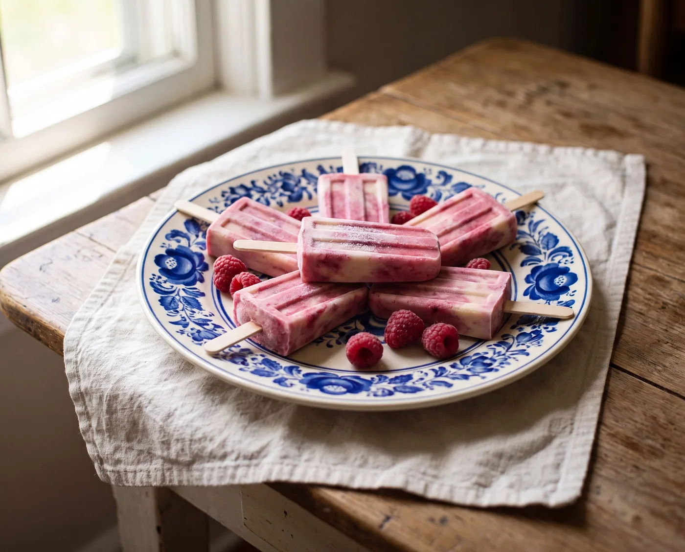 Raspberry Kefir Ice Pops