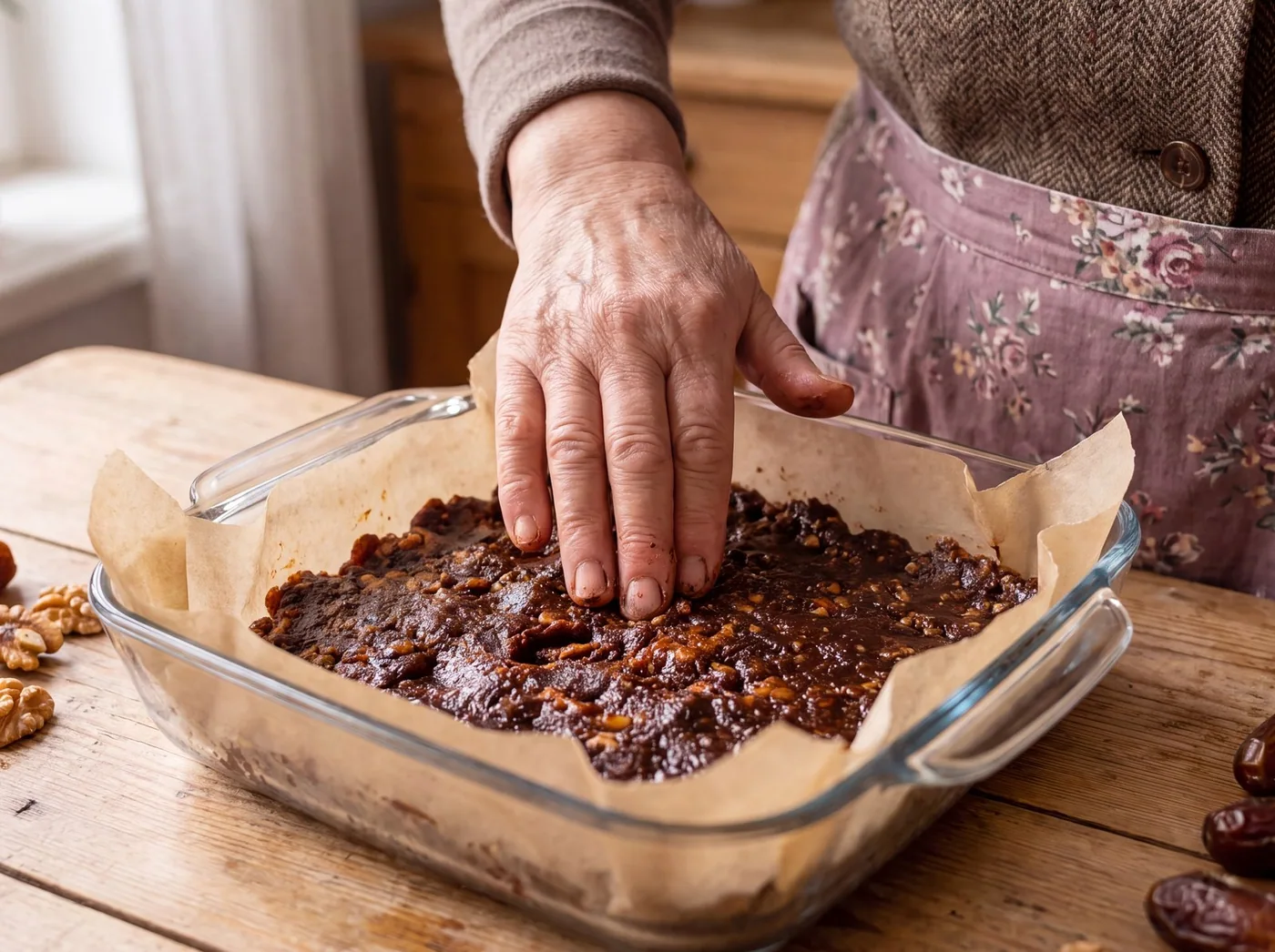 Making Raw Brownie Bites (Date-Walnut)