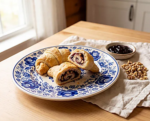 Rogaliki — Nut & Fruit-Jam Crescents