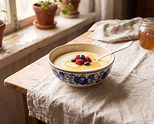 Semolina & Honey Pudding (Manniy-Style)