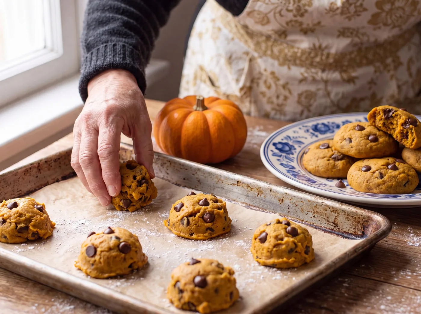 Making Soft Pumpkin Cookies