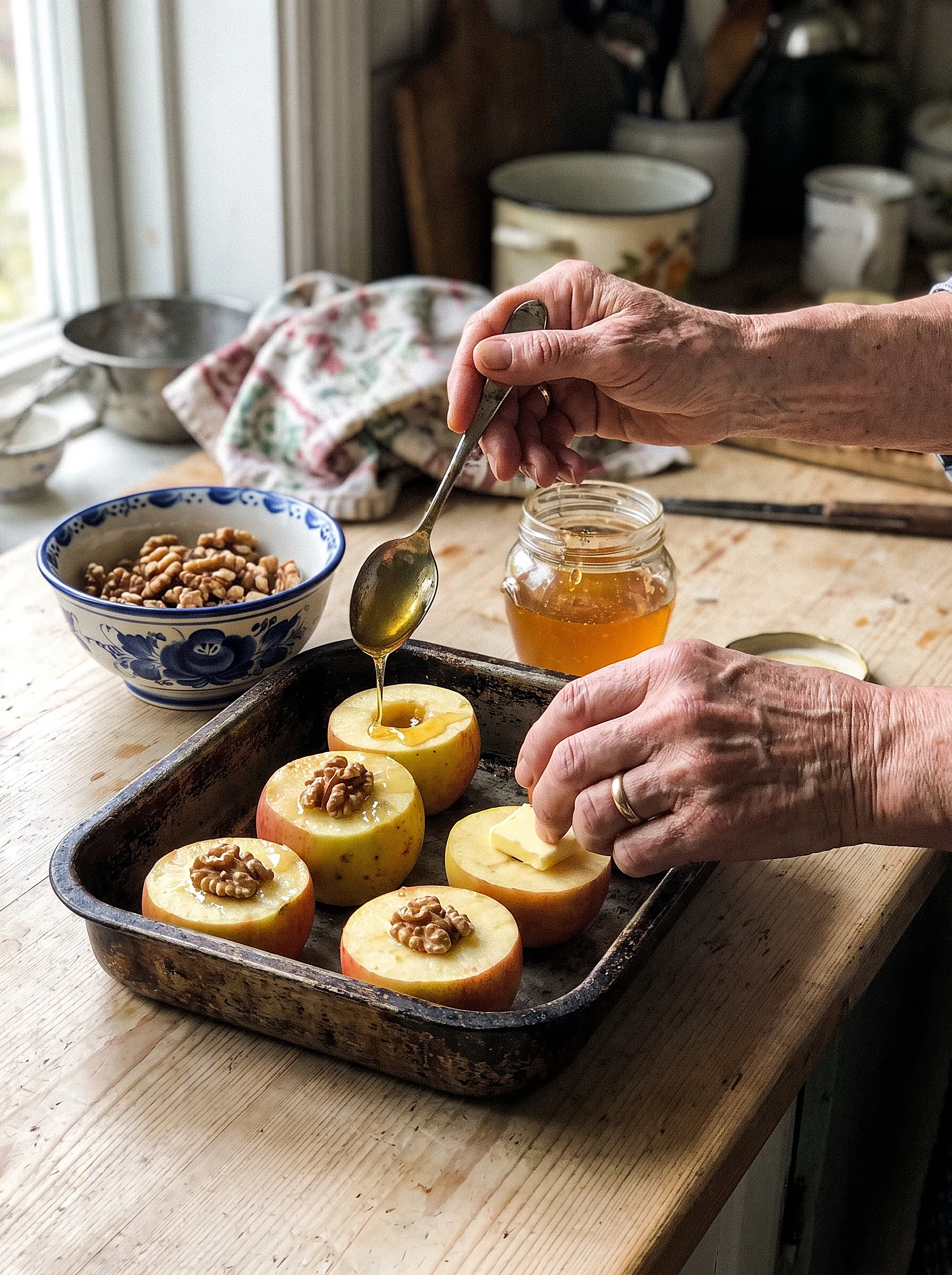 Spiced Baked Apples with Walnuts & Honey (Pechyonye Yabloki) - photo 3