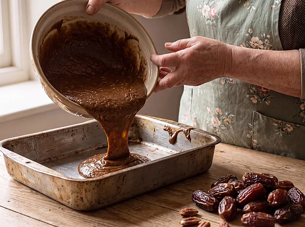 Making Sticky Date Pudding Cake (Self-Saucing)