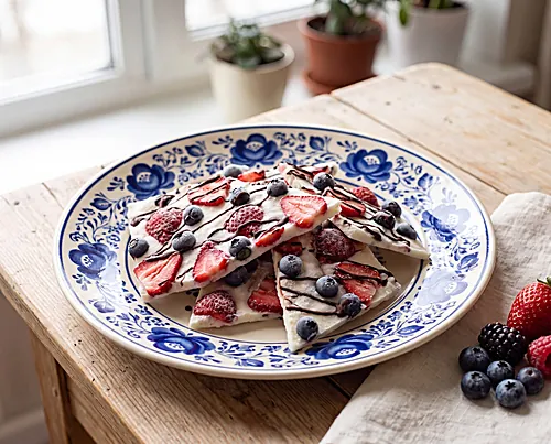 Strawberry Frozen Yogurt Bark