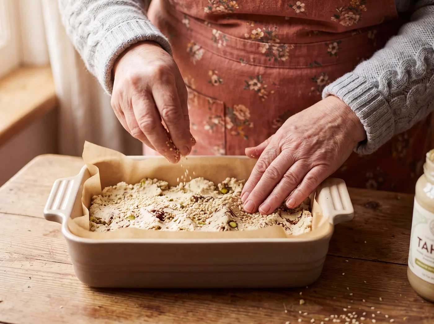 Making Tahini Halva Bites (Honey)