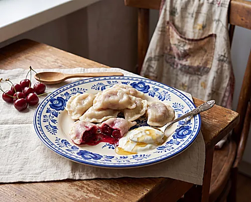 Vareniki with Sweet Cherry Filling