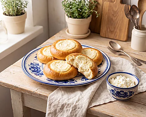 Vatrushka — Sweet Tvorog Cheese Buns