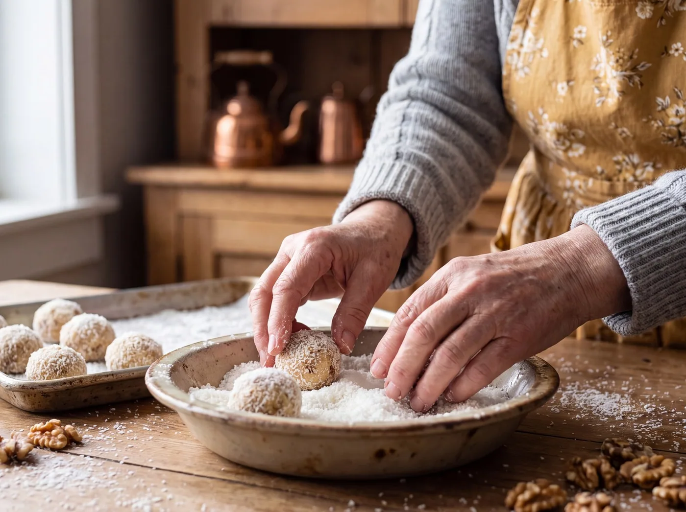 Making Walnut Snowball Cookies (Oreshki-Inspired)