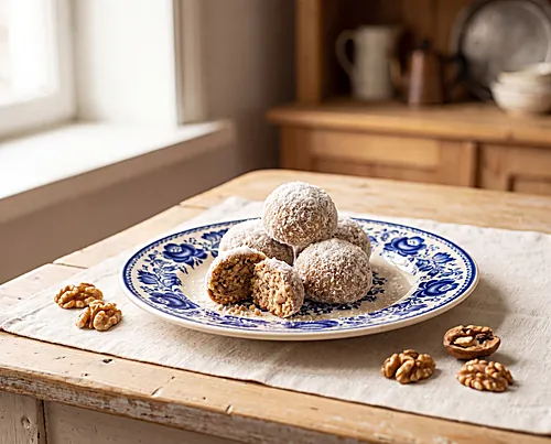 Walnut Snowball Cookies (Oreshki-Inspired)